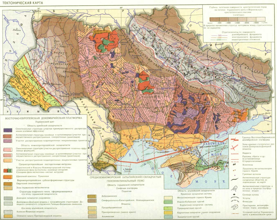 Текстоническая карта Украины